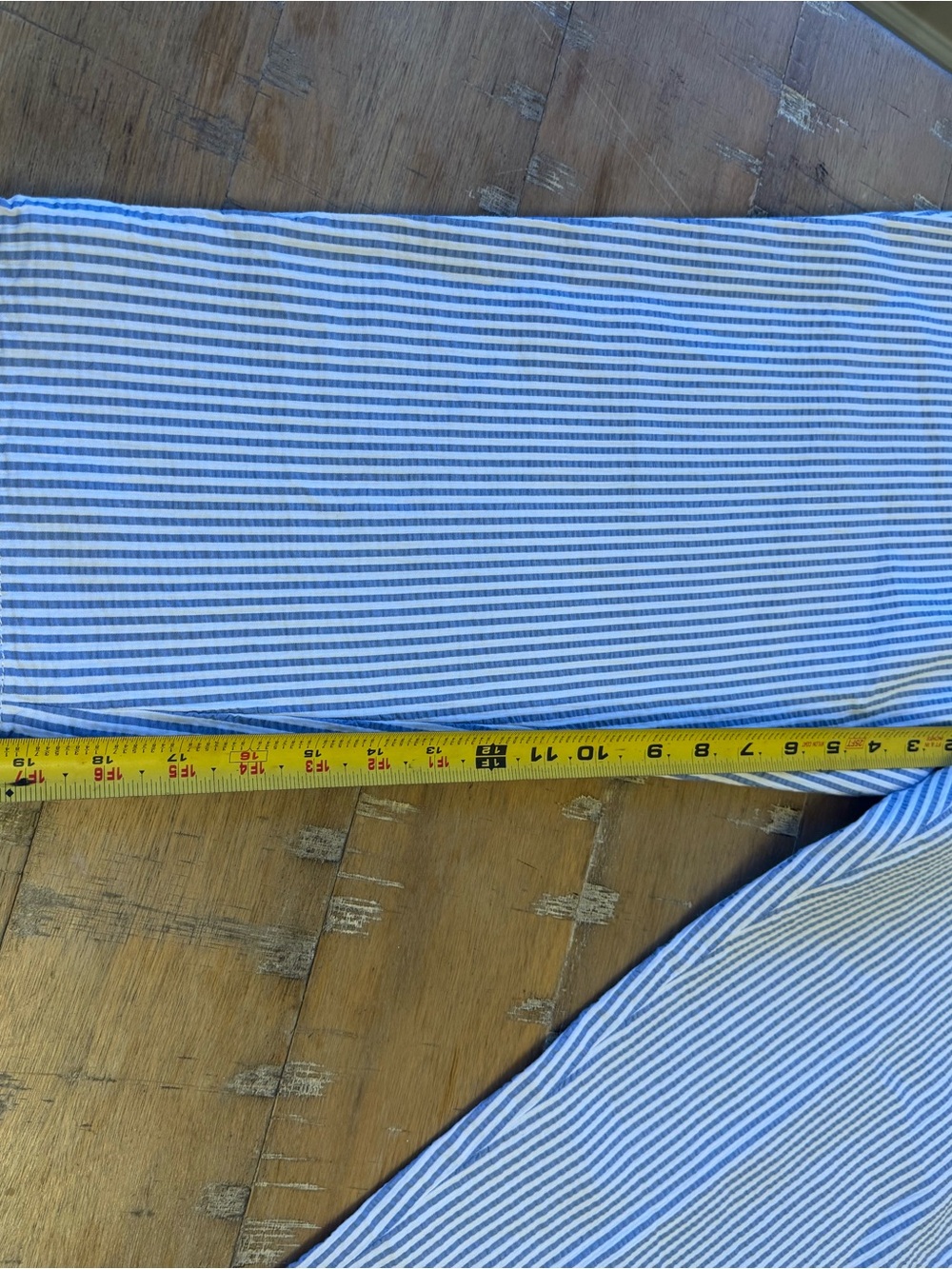 Talbots Blue and White Striped Seersucker Crop Pants - Picture 8 of 9